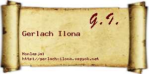 Gerlach Ilona névjegykártya